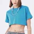 Summer 15 color cropped short-sleeved t-shirt